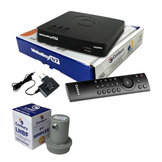 Imagem de Receptor Midiabox B7 Century Com Lnbf Simples Max Digital