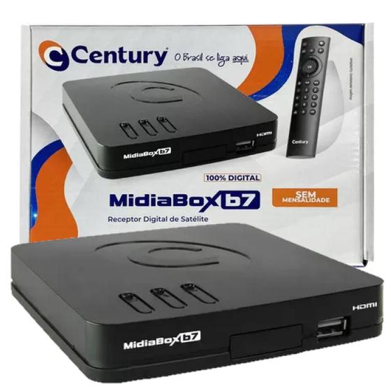 Receptor Midiabox B7 Century Midia Box B7 Hdtv Sat Regional Banda Ku 5g H265 Completo Com Fonte Externa Menor preço em Receptor Midiabox B7 Century Midia Box B7 Hdtv Sat Regional Banda Ku 5g H265 Completo Com Fonte Externa
