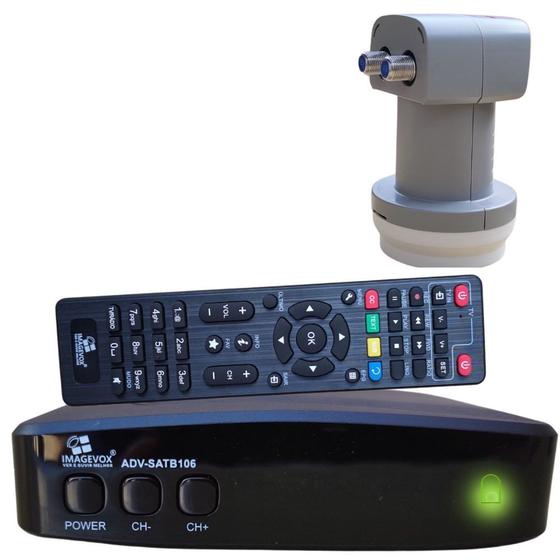 Imagem de Receptor Satélite nova Parabólica ku + lnbf Ku Duplo