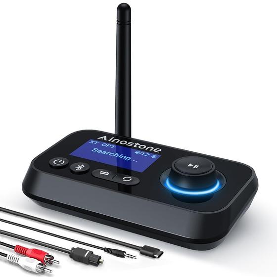 Imagem de Receptor transmissor Bluetooth Ainostone Bluetooth 5.0 3 em 1