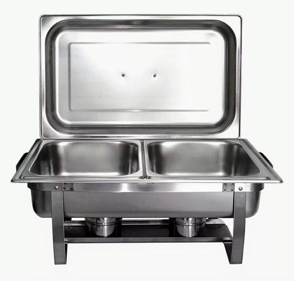 Rechaud Inox 2 cubas 13 litros banho-maria Marca Richôa Menor preço em Rechaud Inox 2 cubas 13 litros banho-maria Marca Richôa