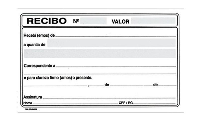 Imagem de Recibo Comercial Sem Canhoto 50 Folhas São Domingos