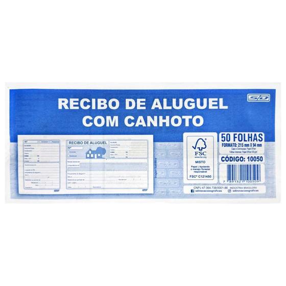 Recibo De Aluguel Com Canhoto São Domingos 50 Folhas Recibo Magazine Luiza 0035