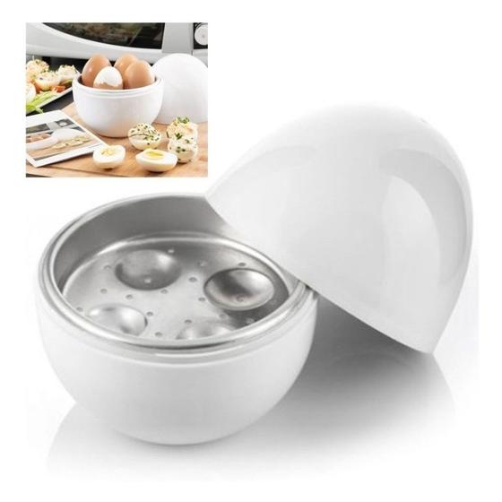 Imagem de Recipiente Cozinhar Ovos Em Microondas Rápido Prático Saudável Resitente