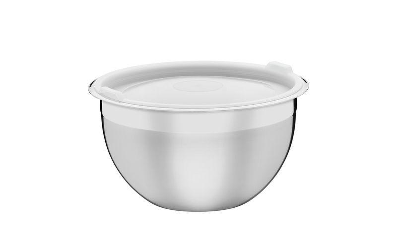 Imagem de Recipiente cucina em aco inox com tampa plastica preparar e servir 16 cm 1,6 l tramontina