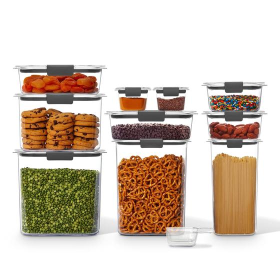 Imagem de Recipiente de armazenamento de alimentos Rubbermaid Brilliance Pantry 10 unidades