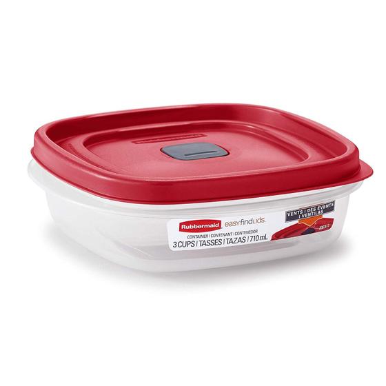 Imagem de Recipiente de armazenamento de alimentos Rubbermaid Easy Find 3L (pacote com 4)