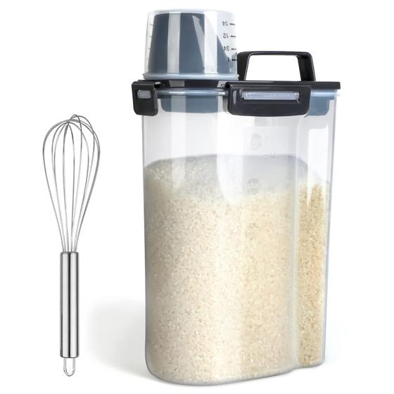 Imagem de Recipiente de armazenamento de alimentos secos Uppetly Rice 3L com copo de medição