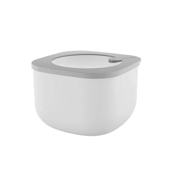 Imagem de Recipiente hermético Fundo Grande com tampa e válvula - 1550ml -16 x 16 x h10,7 cm- Cinza Escuro -