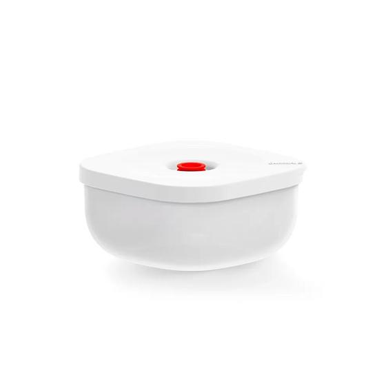 Imagem de Recipiente Raso a Vácuo com  Válvula  Freezer geladeira L 19,7 x 19,7 x h9,7 cm - 1900 ml - SaveIt -