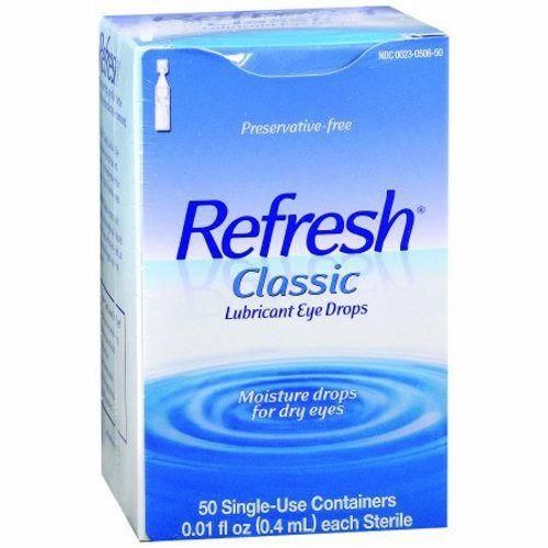 Imagem de Recipientes de uso único para colírios sem conservantes Refresh Classic 50 unidades da Refresh (pacote com 4)