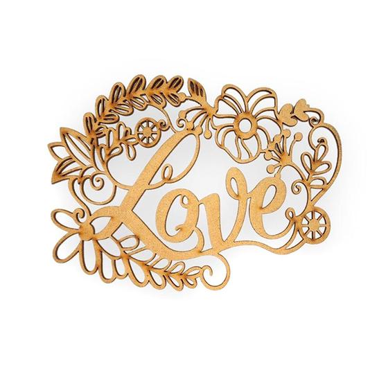 Imagem de Recorte a Laser Love Florido Mdf 15cm - 13472