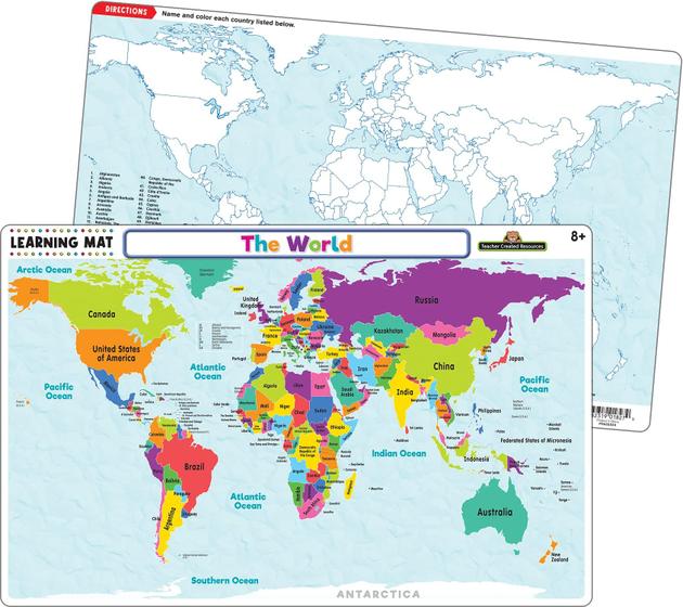 Imagem de Recursos criados por professores de matemática de aprendizagem Mapa mundial