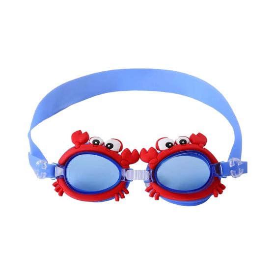 Imagem de Red Crab Shape ajustável Diving Glasses, Óculos de natação infantil, Anti Fog, Impermeável