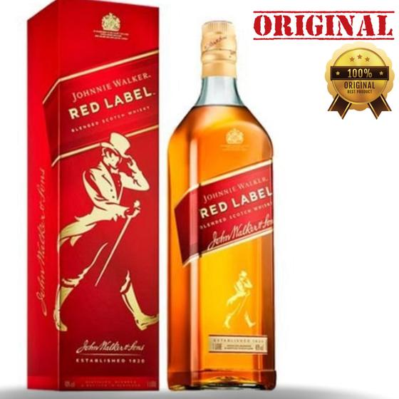 Imagem de Red Label 1 Litro Whisky Johnnie Walker lacrado Original