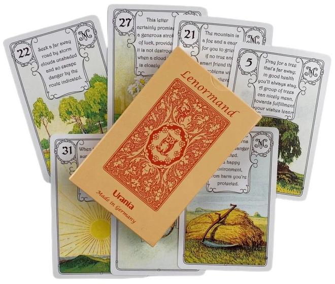 Imagem de Red Owl Lenormand Oracle Deck Oráculo Da Curuja Vermelha Baralho Cigano Cartas de Tarô