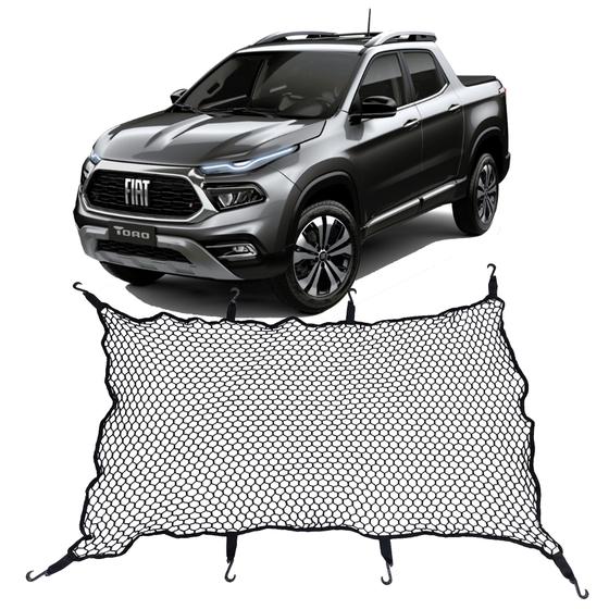 Rede Carga Caminhonete 10x10cm - Expande Até 20x20cm | Inclui 6 Mosquetões | SUV E Picapes