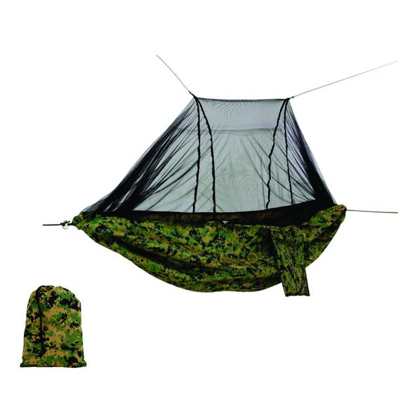 Imagem de Rede Camping com Mosqueteiro SAFO MILITAR Cores Camuflada