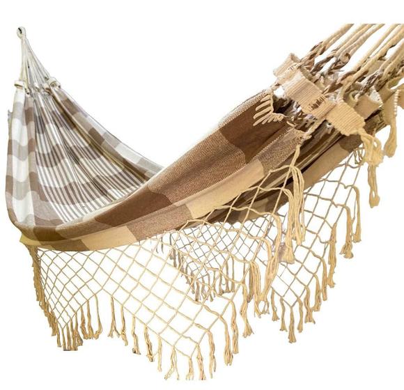 Rede De Descanso Algodão Casal Aconchego Decorativas Luxo Gigante ...