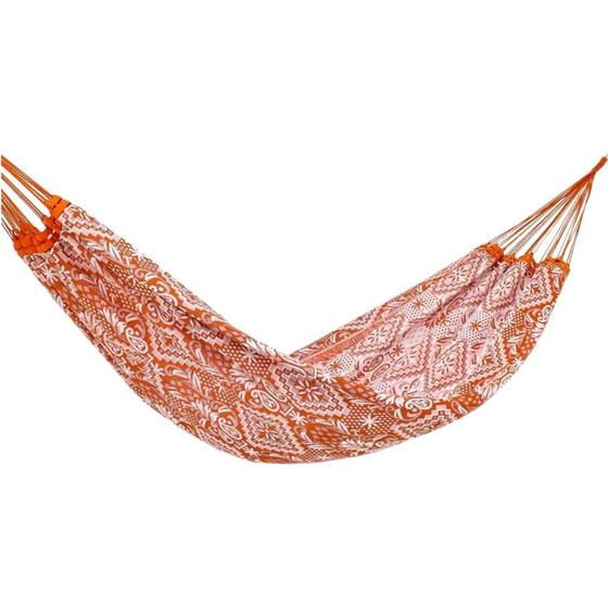 Rede de Dormir Casal Indiana Laranja com Branco é boa?