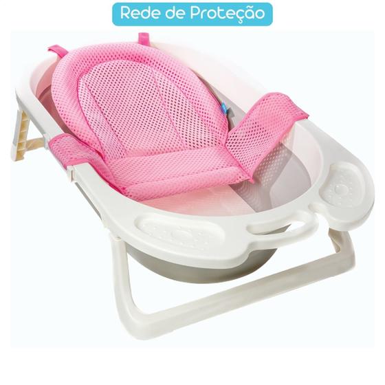 Imagem de Rede de Proteção Apoio Redutor para Banheira Banho do Bebê Infantil