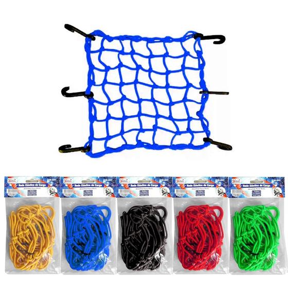 Imagem de Rede Elástica Moto E Bike Bagageiro Aranha Redinha 30 X 30