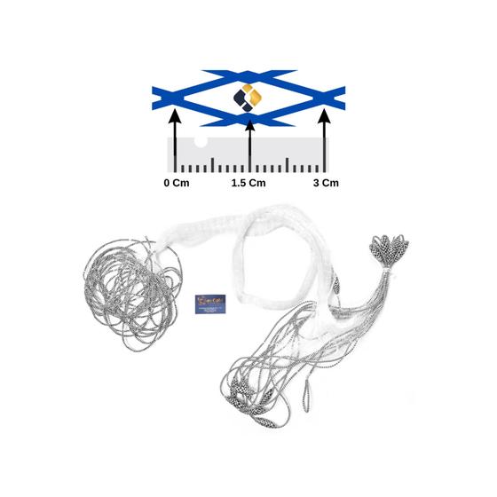 Imagem de Rede Para Pesca Malha 1.5 x 1.5cm (1.5cm Entre Nós 3cm Malha Esticada) Fio 0.20 10 Metros