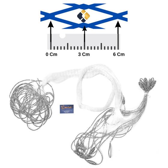 Imagem de Rede Para Pesca Malha 3 x 3cm (3cm Entre Nós 6cm Malha Esticada) Fio 0.30 10 Metros