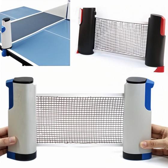 Imagem de Rede ping pong retratil tenis de mesa ate 1,65m universal