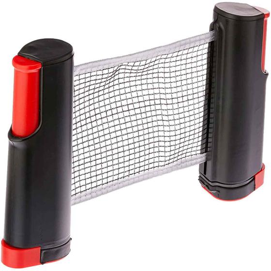 Rede Retrátil Ping Pong 1,67 Metros Tênis Mesa Universal PRETOC/VERMELHO Menor preço em Rede Retrátil Ping Pong 1,67 Metros Tênis Mesa Universal PRETOC/VERMELHO