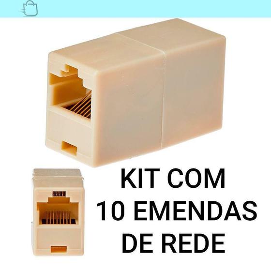 Imagem de Rede Sem Limitações - Kit 10 Emendas Rj45 8 Vias