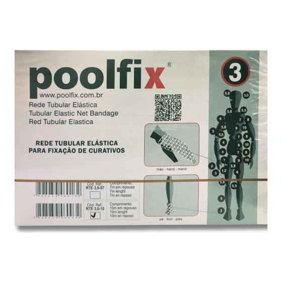 Imagem de Rede Tubular Calibre 3,0 / 21mm para Mão-pé Caixa com 10 Metros 05546 Poolfix 