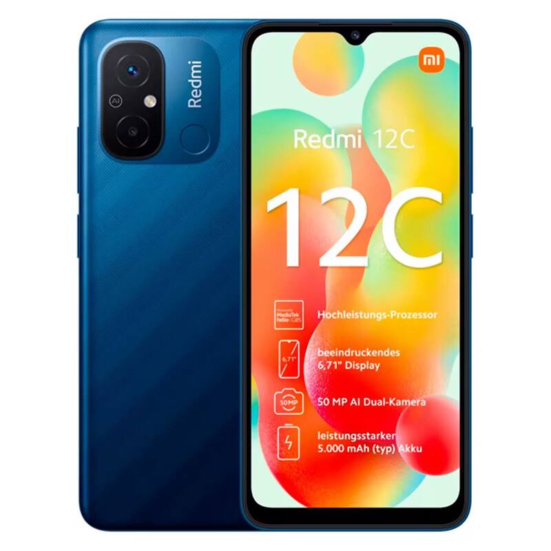 Redemi12 Redemi 12C Global 64GB 4GB RAM Dual SIM Tela 6.71 Azul - Smartphone ...