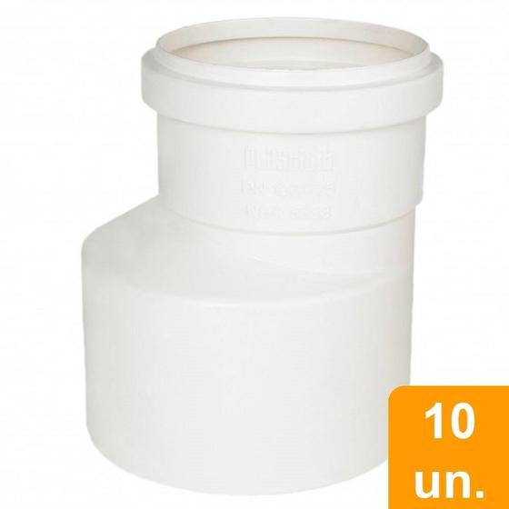 Imagem de Reducao Excêntrica Plastilit para Esgoto 100 x 75mm Embalagem com 10 Unidades