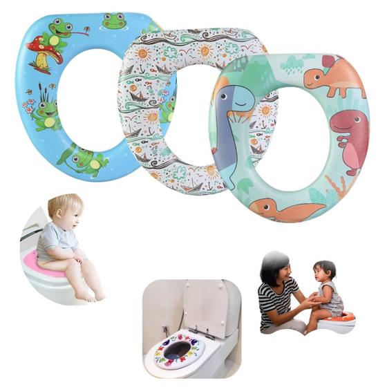 Imagem de Redutor Assento Vaso Sanitário Almofadado Infantil Estampado