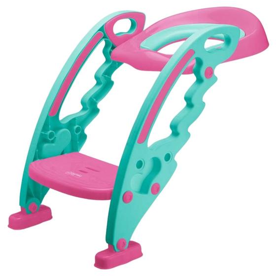Imagem de Redutor de Assento com Escada Rosa - Multikids Baby