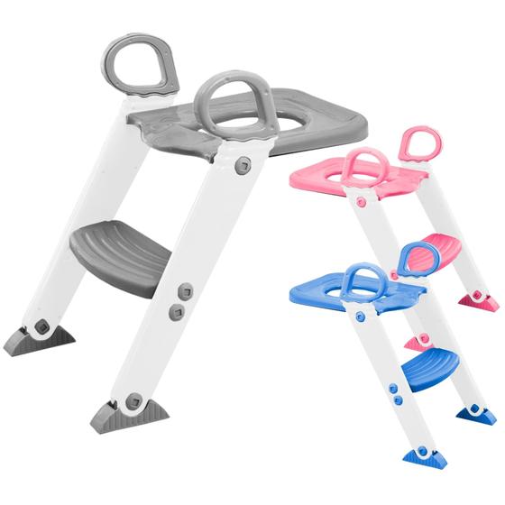 Redutor De Assento Infantil Com Escada Para Vaso Sanitário Troninho Antiderrapante Dobrável e Portátil Menor preço em Redutor De Assento Infantil Com Escada Para Vaso Sanitário Troninho Antiderrapante Dobrável e Portátil