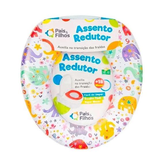 Imagem de Redutor De Assento Vaso Sanitário Infantil Bebe Pais E Filhos