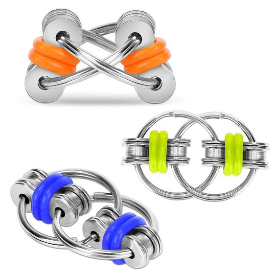 Imagem de Redutor de estresse Fidget Toy CaleQi Flippy Chain (pacote com 3)