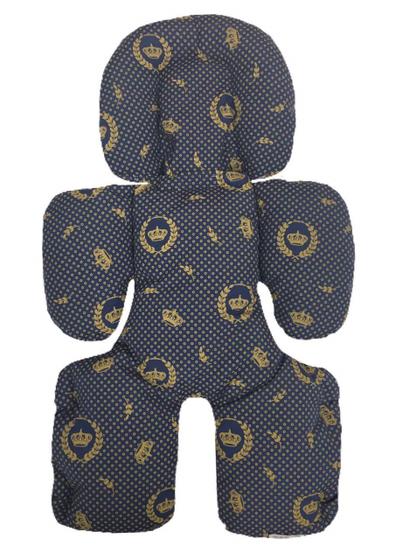 Imagem de Redutor Para Bebê Conforto E Cadeirinha Azul Coroa Dourada