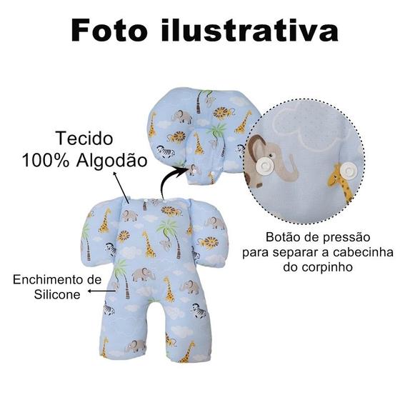 Imagem de Redutor Para Bebê Conforto e Carrinho Corpinho Algodão Preto Liso