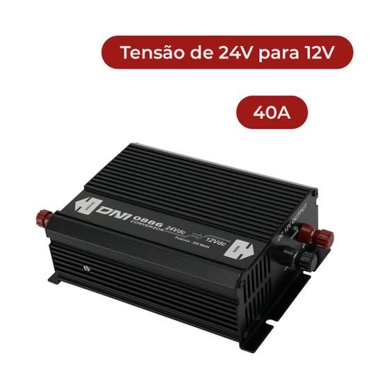 Imagem de Redutor Tensão 24v P/ 12v Fonte Conversor Voltagem 500w 50a