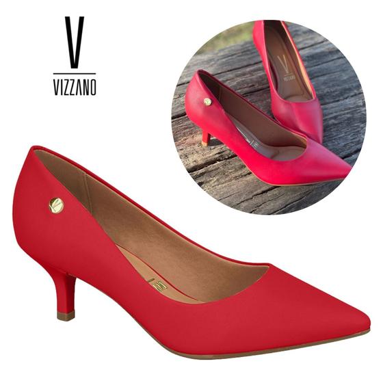 Imagem de Ref. 1122.828 - Sapato Social Feminino Scarpin Salto Baixo Vizzano