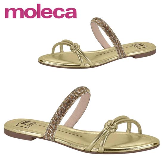 Imagem de Ref. 5460.219 - Sandália Rasteira Feminina Moleca Flat Strass