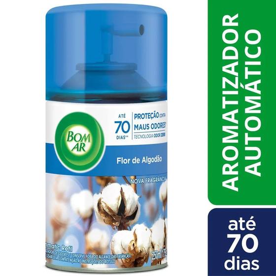 Imagem de Refil aromatizante Bom Ar Freshmatic Flor de Algodão 250ml