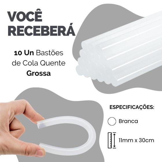 Imagem de Refil Bastão Cola Quente Branca Preta Amarelo Artesanato - Escolha Seu Kit