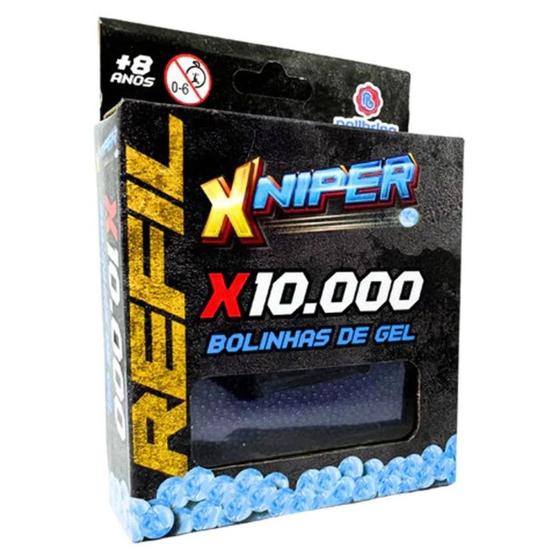 Imagem de Refil Bolinhas de Gel Para Xniper Com 10.000 Unidades Polibrinq