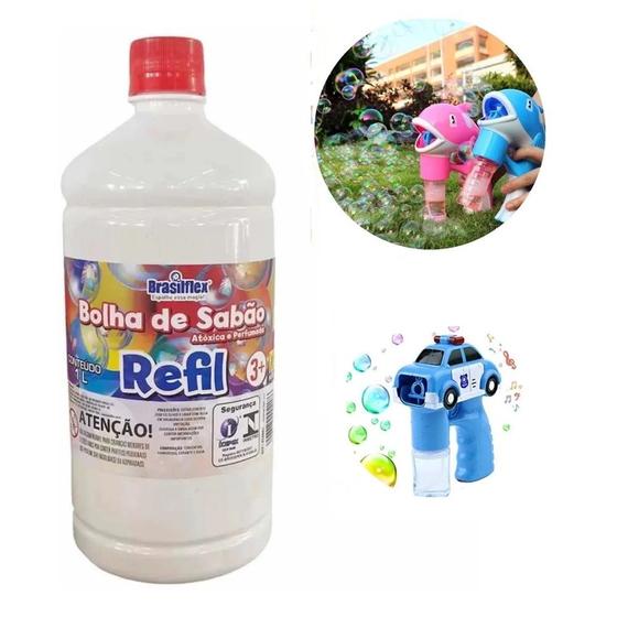 Refil Bubble Liquido Para Maquina De Fazer Bolhas De Sabão 1 Litro Menor preço em Refil Bubble Liquido Para Maquina De Fazer Bolhas De Sabão 1 Litro