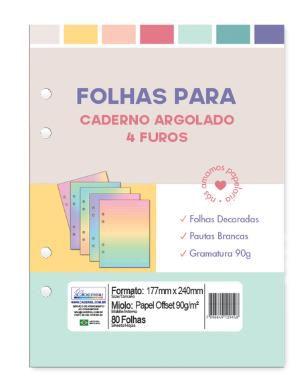 Imagem de Refil Caderno Colegial Argolado Folhas 4 Furos Cadersil