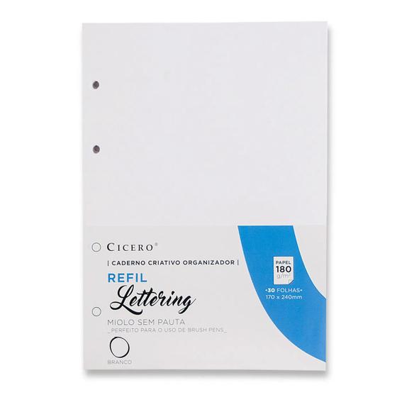 Imagem de Refil Caderno Criativo Lettering Cícero Offset 30f